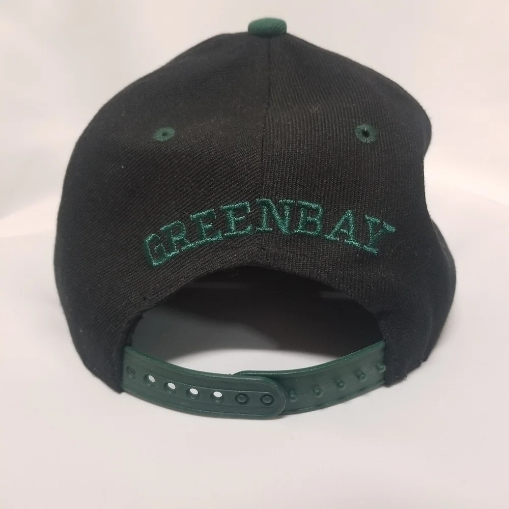 Vintage Green Bay‎ Packers NFL Snap Back Trucker Hat Flat Bill Brim